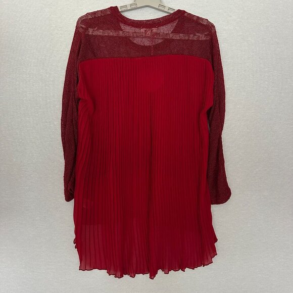 UMGEE "OPERETTA TUNIC" ASYMETRIC FLOWY TUNIC, LONG SLEEVE SHEER TOP LAYER SIZE S - Picture 3 of 8